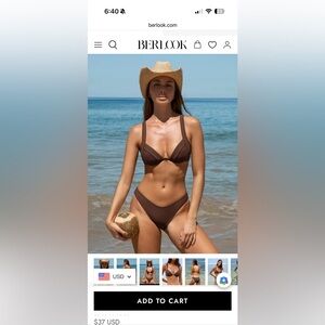 BERLOOK Chocolate Brown Bikini Set